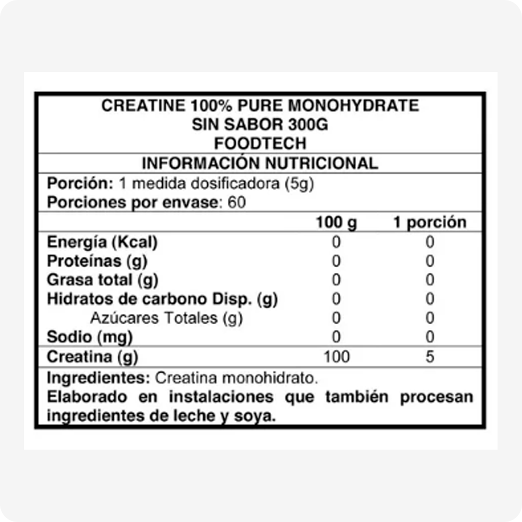 Creatina Foodtech 300gr - Imagen 2